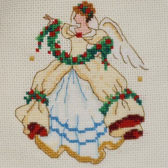 Set of 6 Mystical Angels completed cross stitch - Picture 8 of 12